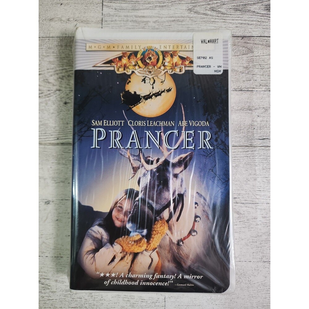 NEW Vintage "Prancer" VHS Movie Clamshell Case (MGM Family 1997) Factory Sealed